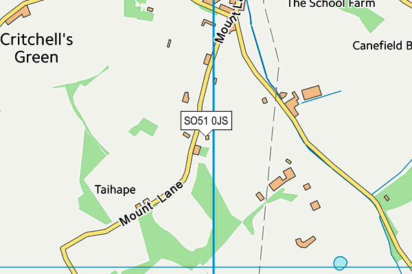 SO51 0JS map - OS VectorMap District (Ordnance Survey)