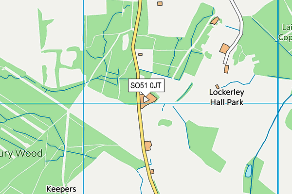 SO51 0JT map - OS VectorMap District (Ordnance Survey)