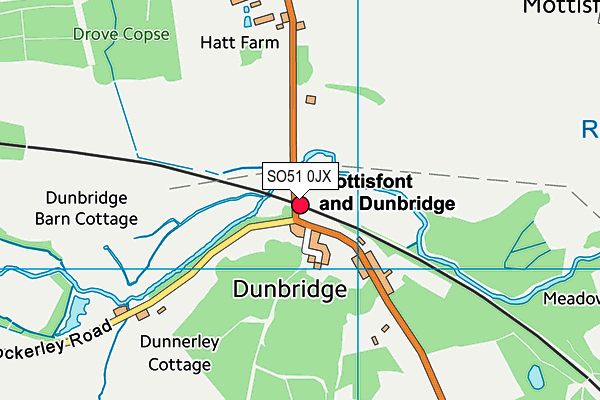 SO51 0JX map - OS VectorMap District (Ordnance Survey)