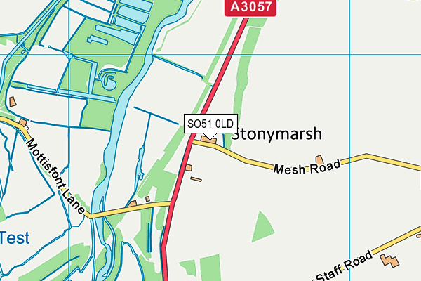 SO51 0LD map - OS VectorMap District (Ordnance Survey)