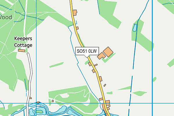 SO51 0LW map - OS VectorMap District (Ordnance Survey)