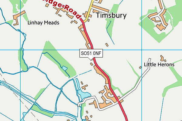 SO51 0NF map - OS VectorMap District (Ordnance Survey)