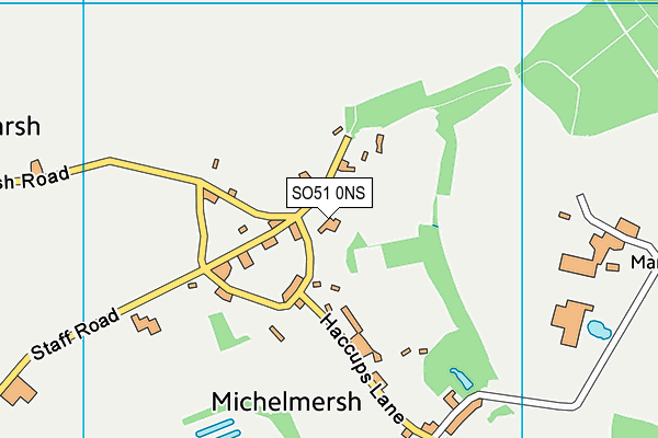 SO51 0NS map - OS VectorMap District (Ordnance Survey)