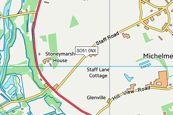 SO51 0NX map - OS VectorMap District (Ordnance Survey)