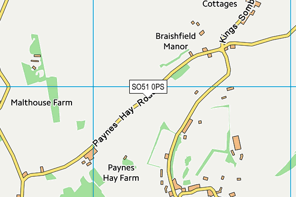 SO51 0PS map - OS VectorMap District (Ordnance Survey)