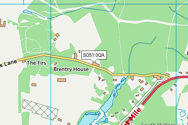 SO51 0QA map - OS VectorMap District (Ordnance Survey)