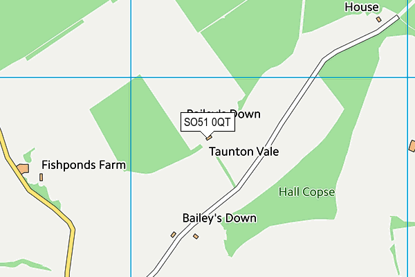 SO51 0QT map - OS VectorMap District (Ordnance Survey)