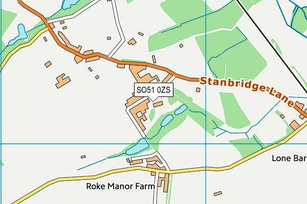 Stanbridge Earls School (Closed) map (SO51 0ZS) - OS VectorMap District (Ordnance Survey)