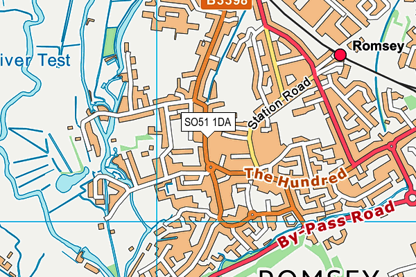 SO51 1DA map - OS VectorMap District (Ordnance Survey)
