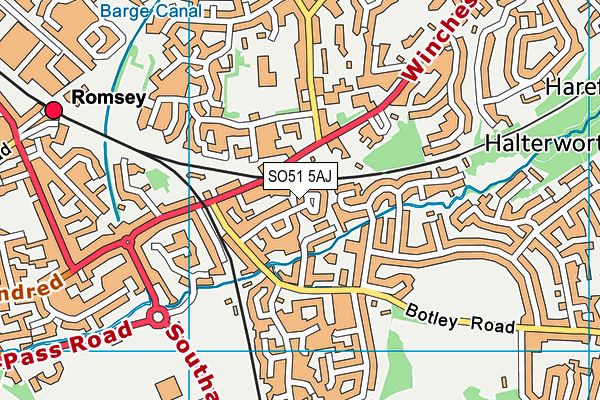 SO51 5AJ map - OS VectorMap District (Ordnance Survey)