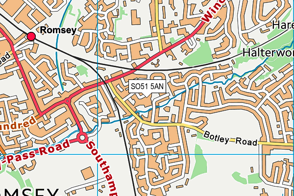 SO51 5AN map - OS VectorMap District (Ordnance Survey)