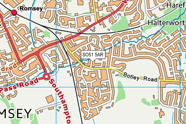 SO51 5AR map - OS VectorMap District (Ordnance Survey)