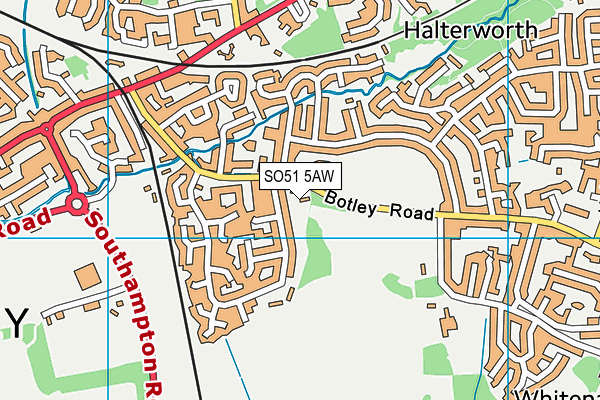 SO51 5AW map - OS VectorMap District (Ordnance Survey)