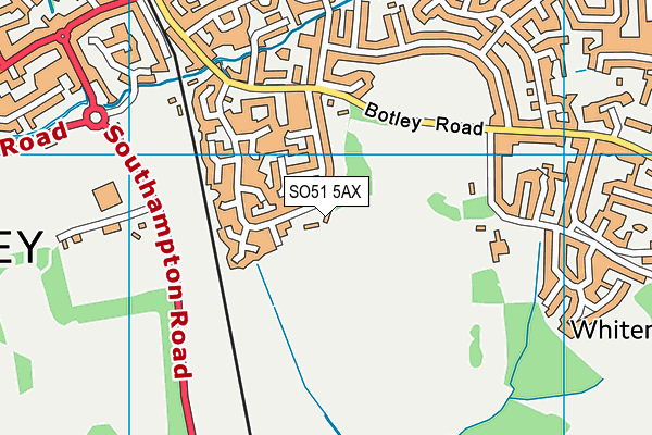 SO51 5AX map - OS VectorMap District (Ordnance Survey)