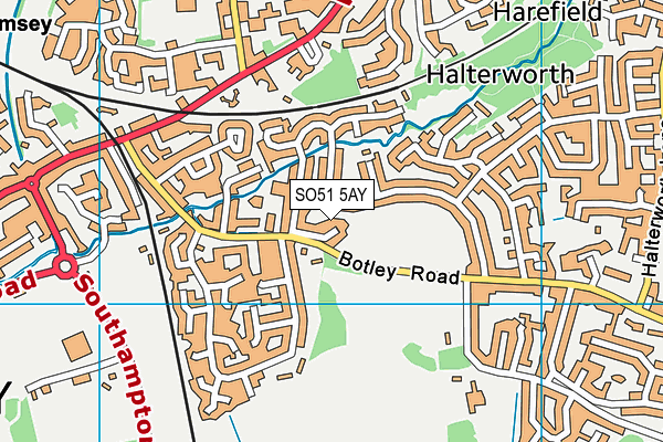 SO51 5AY map - OS VectorMap District (Ordnance Survey)