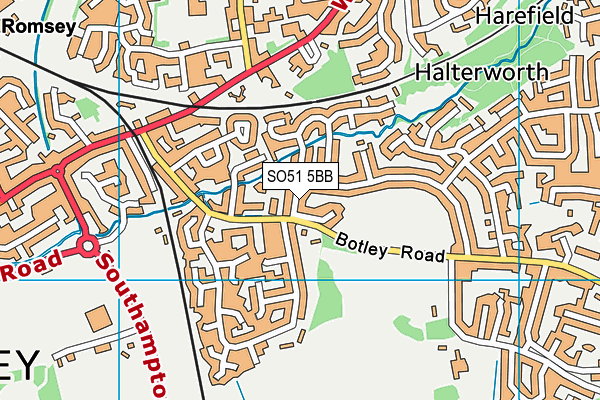 SO51 5BB map - OS VectorMap District (Ordnance Survey)