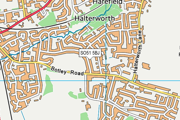 SO51 5BJ map - OS VectorMap District (Ordnance Survey)