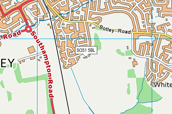 SO51 5BL map - OS VectorMap District (Ordnance Survey)