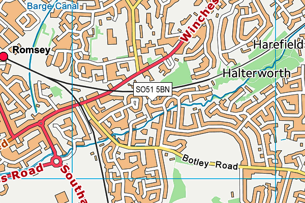 SO51 5BN map - OS VectorMap District (Ordnance Survey)