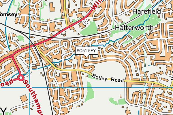 SO51 5FY map - OS VectorMap District (Ordnance Survey)