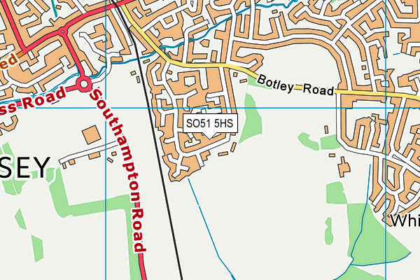 SO51 5HS map - OS VectorMap District (Ordnance Survey)