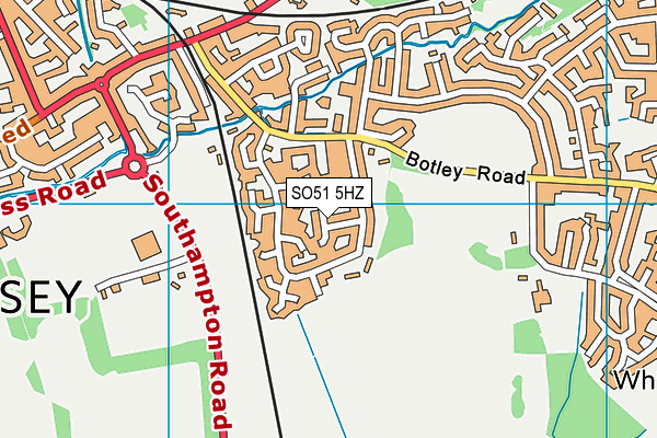 SO51 5HZ map - OS VectorMap District (Ordnance Survey)