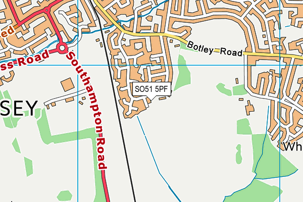 SO51 5PF map - OS VectorMap District (Ordnance Survey)