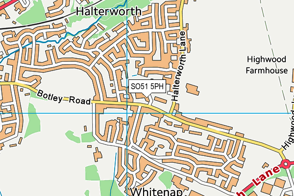 SO51 5PH map - OS VectorMap District (Ordnance Survey)