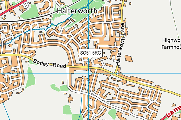 SO51 5RG map - OS VectorMap District (Ordnance Survey)