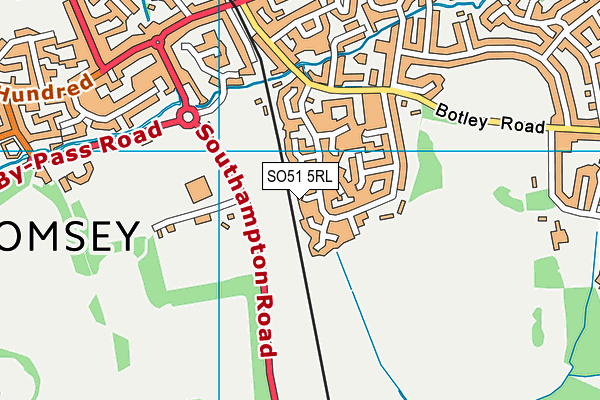 SO51 5RL map - OS VectorMap District (Ordnance Survey)