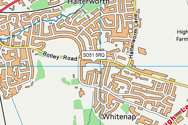 SO51 5RQ map - OS VectorMap District (Ordnance Survey)