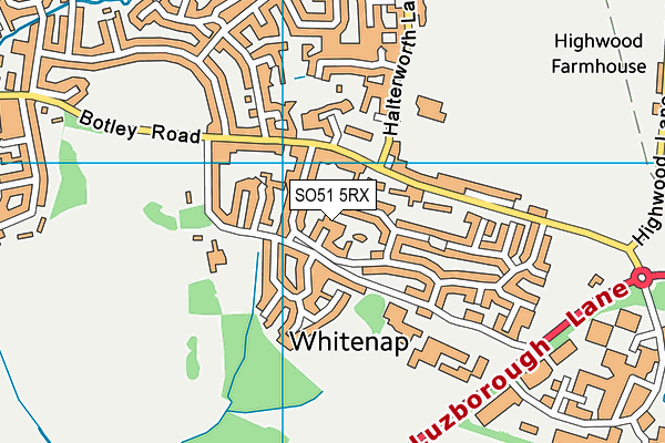 SO51 5RX map - OS VectorMap District (Ordnance Survey)