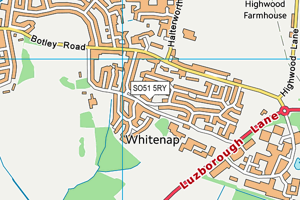 SO51 5RY map - OS VectorMap District (Ordnance Survey)