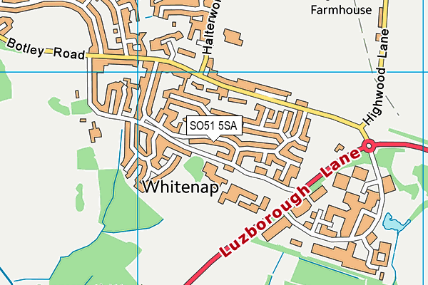 SO51 5SA map - OS VectorMap District (Ordnance Survey)