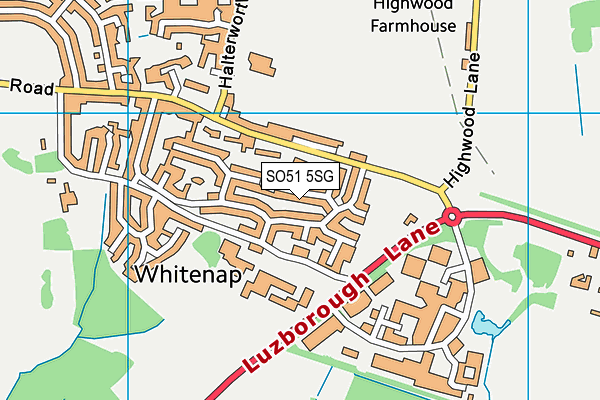 SO51 5SG map - OS VectorMap District (Ordnance Survey)