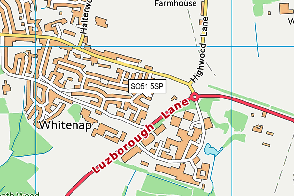 SO51 5SP map - OS VectorMap District (Ordnance Survey)