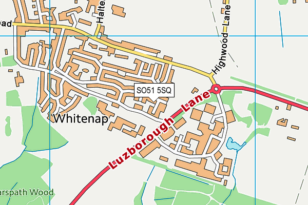 SO51 5SQ map - OS VectorMap District (Ordnance Survey)