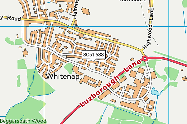 SO51 5SS map - OS VectorMap District (Ordnance Survey)