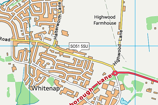 SO51 5SU map - OS VectorMap District (Ordnance Survey)