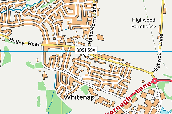 SO51 5SX map - OS VectorMap District (Ordnance Survey)