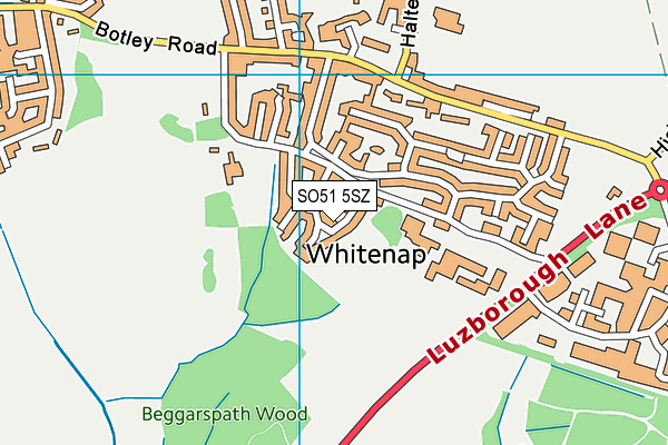 SO51 5SZ map - OS VectorMap District (Ordnance Survey)