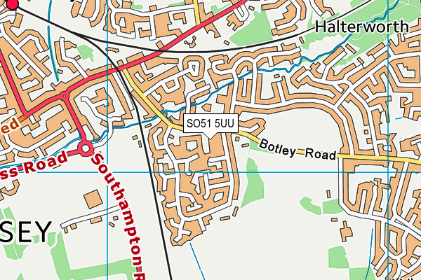 SO51 5UU map - OS VectorMap District (Ordnance Survey)