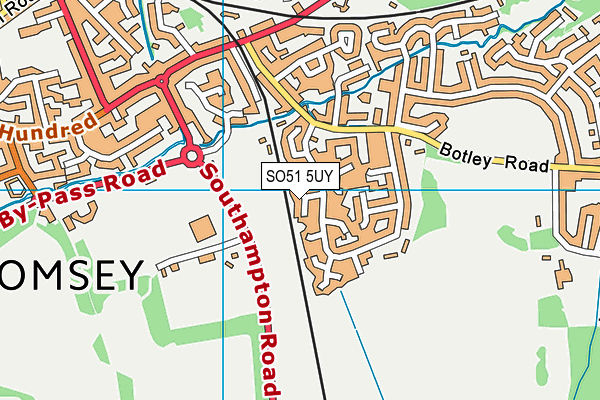 SO51 5UY map - OS VectorMap District (Ordnance Survey)