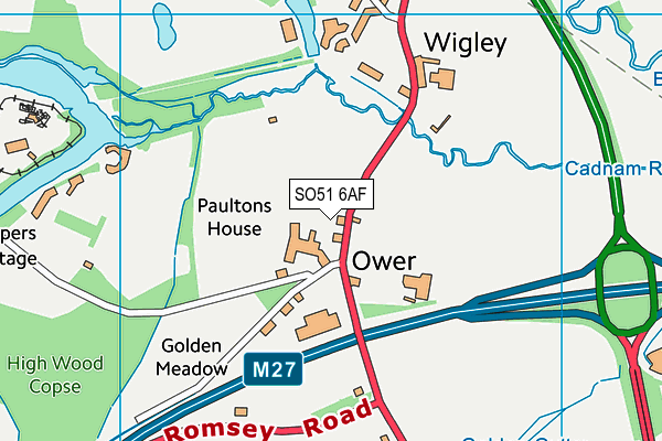 SO51 6AF map - OS VectorMap District (Ordnance Survey)