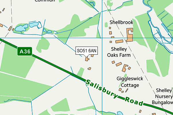 Paultons Golf Centre map (SO51 6AN) - OS VectorMap District (Ordnance Survey)