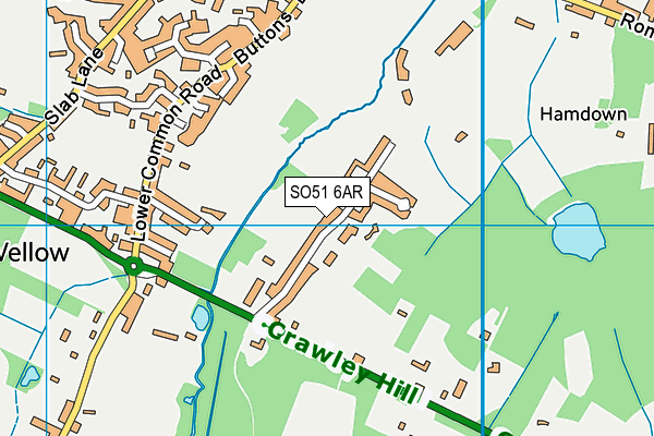SO51 6AR map - OS VectorMap District (Ordnance Survey)