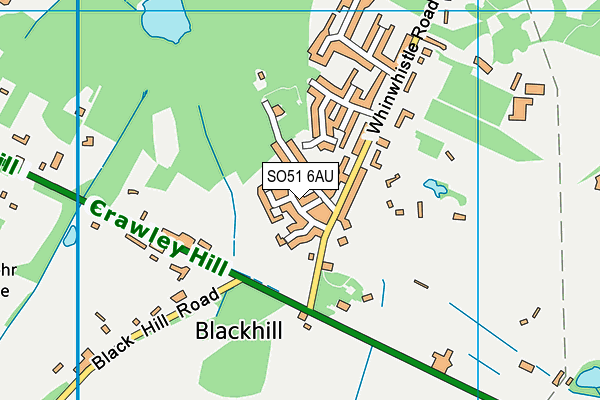 SO51 6AU map - OS VectorMap District (Ordnance Survey)