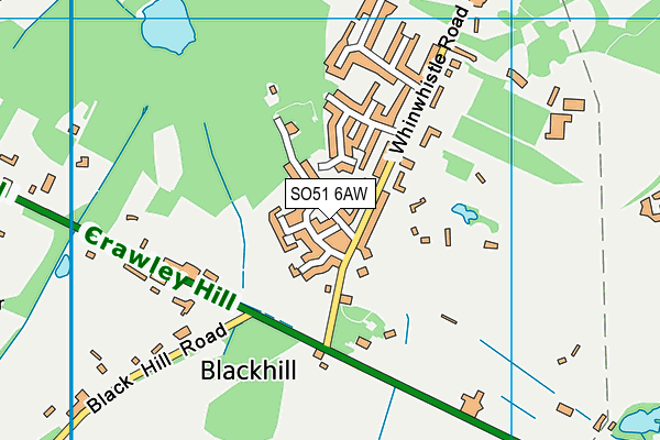 SO51 6AW map - OS VectorMap District (Ordnance Survey)