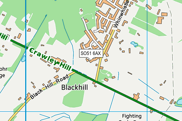 SO51 6AX map - OS VectorMap District (Ordnance Survey)