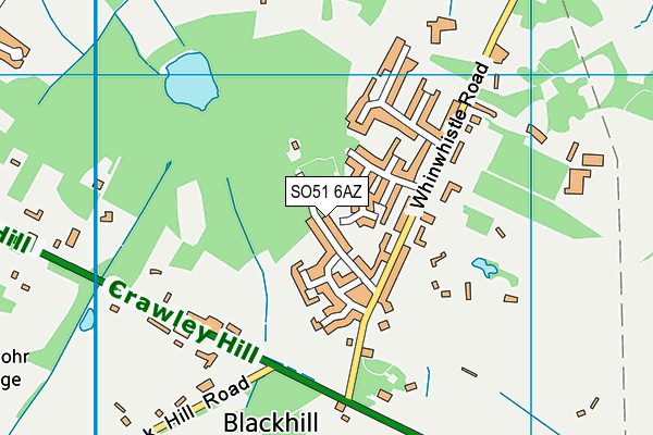 SO51 6AZ map - OS VectorMap District (Ordnance Survey)